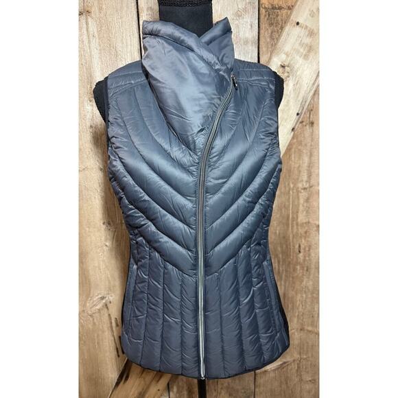 Calvin Klein Performance Puffer Vest Women's Medium Black Zip Up Premium Down - Picture 1 of 11